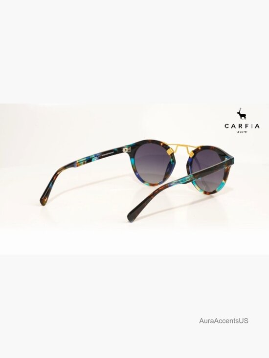 Vintage Round Double Bridge Sunglasses Polarized UV Protection Small Face